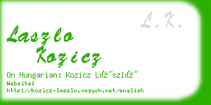 laszlo kozicz business card